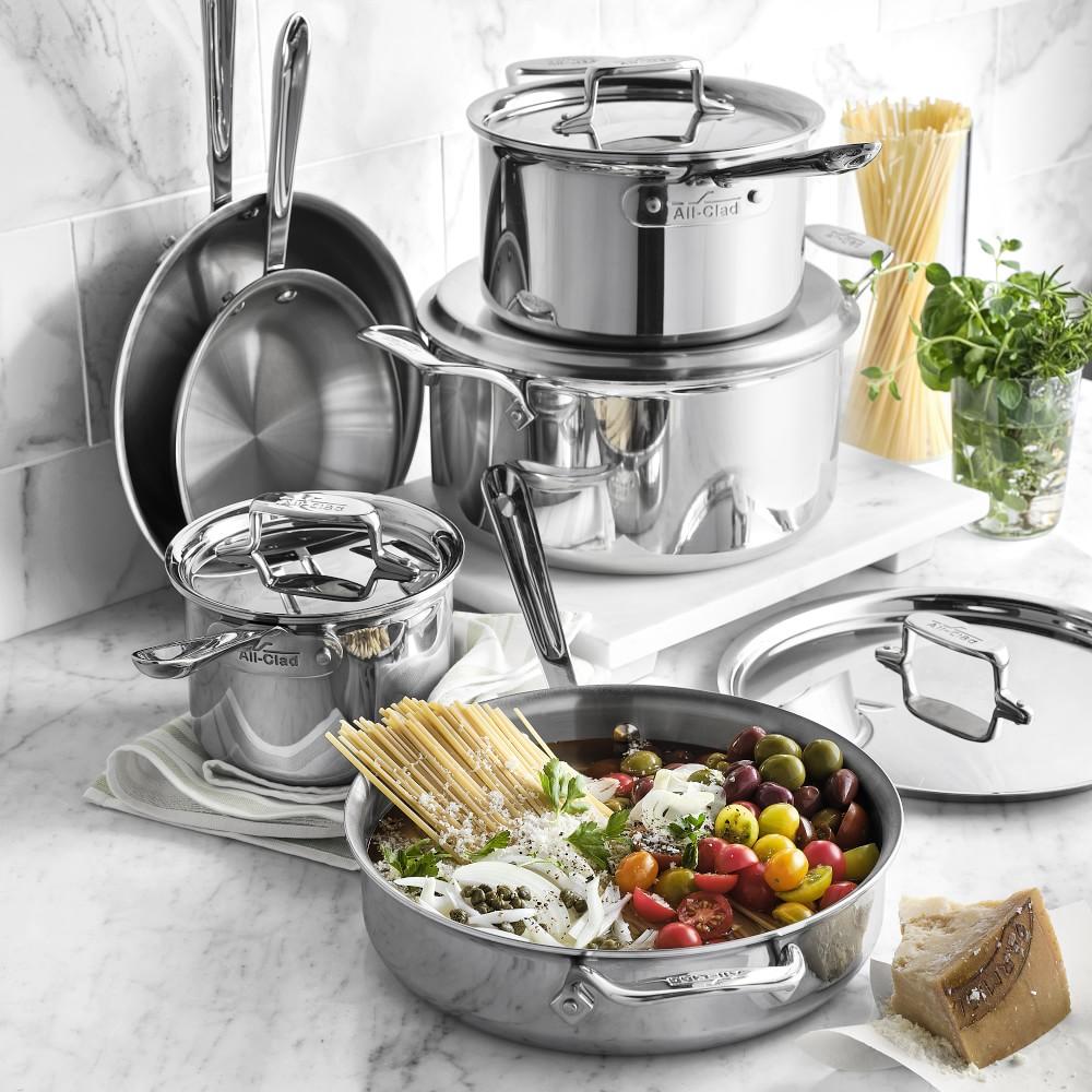 All Clad d5 Stainless Steel 10 Piece Cookware Set Williams